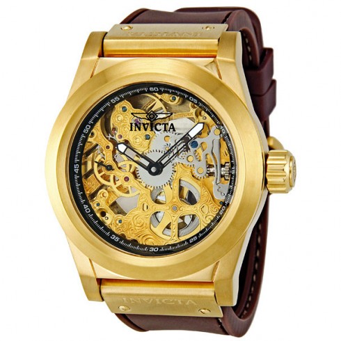 Invicta Corduba Sea Ghost Skeletonized Mechanical Gold-tone Stainless Steel Men's Watch 1085 watches