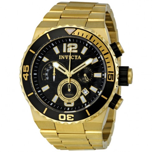 Invicta Divers Quest Chronograph Gold-tone Black Dial Men's Watch 1343 watches