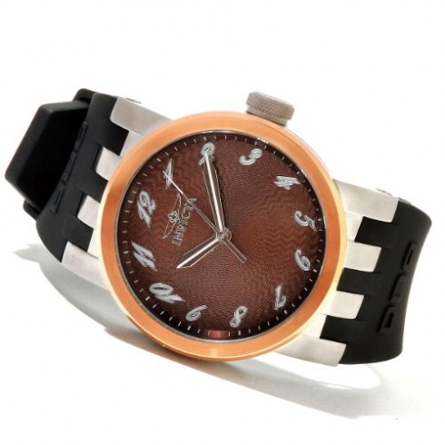Replica Invicta DNA Brown Dial Black Polyurethane Strap Men's Watch 12794 Watch