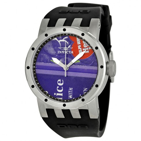 Invicta DNA Recycled Art Purple Dial Black Rubber Ladies Watch 10440 watches