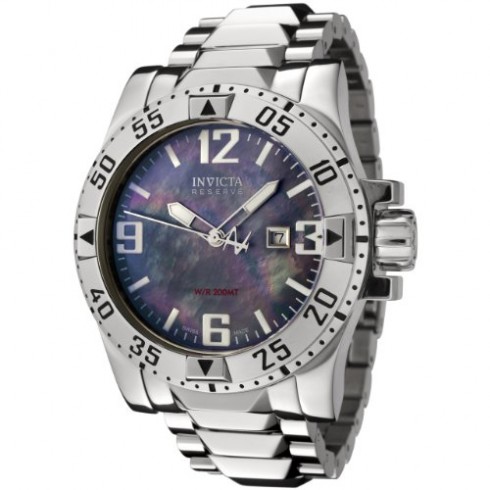 Invicta Excursion Black Mother of Pearl Stainless Steel Men's Watch 6245 watches