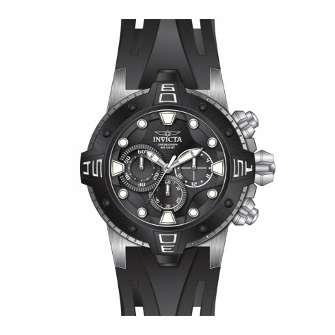 Invicta Excursion Chronograph Black Dial Black Polyurethane Men's Watch 14085 watches