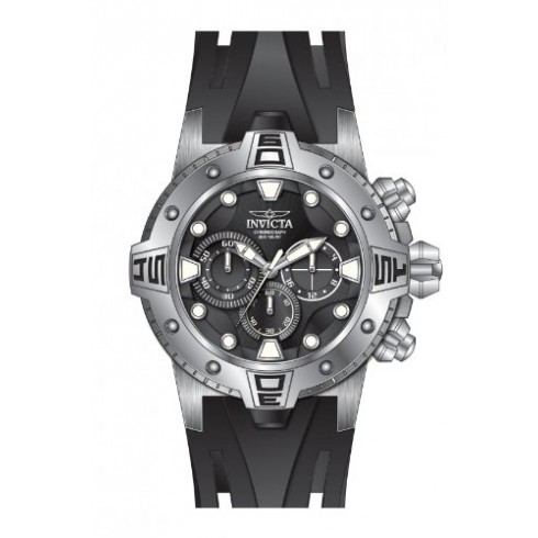 Invicta Excursion Chronograph Black Dial Black Polyurethane Men's Watch 14086 watches