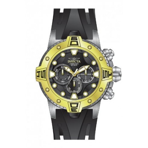 Invicta Excursion Chronograph Black Dial Black Polyurethane Men's Watch 14087 watches