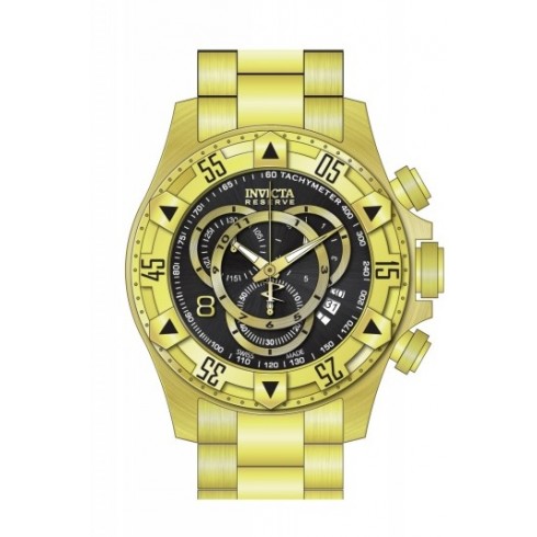 Invicta Excursion Chronograph Black Dial Gold-plated Men's Watch 80624 watches