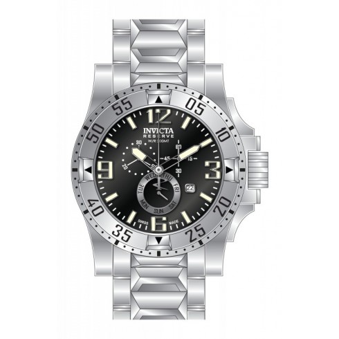 Invicta Excursion Chronograph Black Dial Stainless Steel Men's Watch 15307 watches