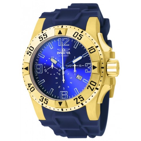 Invicta Excursion Chronograph Blue Dial Blue Silicone Men's Watch 11903 watches
