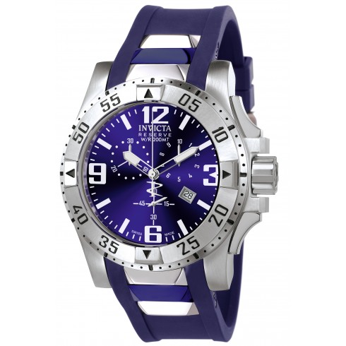 Invicta Excursion Chronograph Blue Dial Stainless Steel Blue Rubber Men's Watch 6263 watches