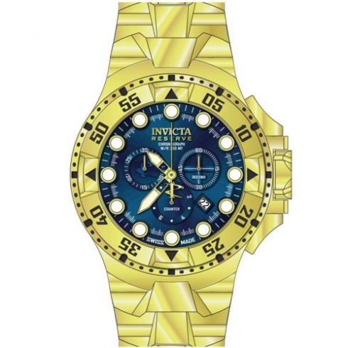 Invicta Excursion Chronograph Blue Dial Yellow Gold-plated Men's Watch 16679 watches