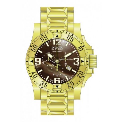 Invicta Excursion Chronograph Brown Dial Yellow Gold-plated Men's Watch 80559 watches