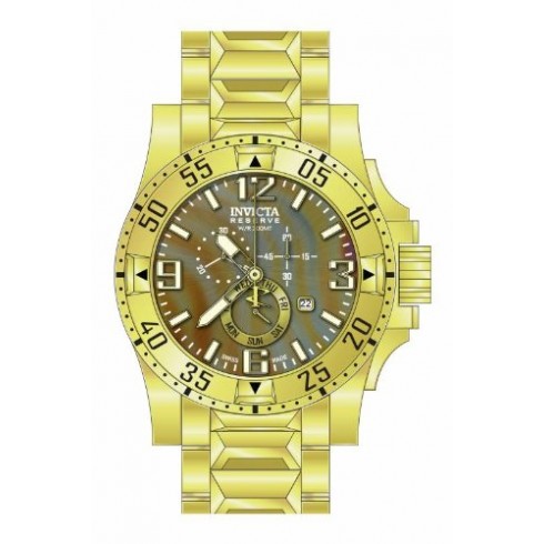 Invicta Excursion Chronograph Grey Mother of Pearl Dial Gold-plated Men's Watch 15976 watches