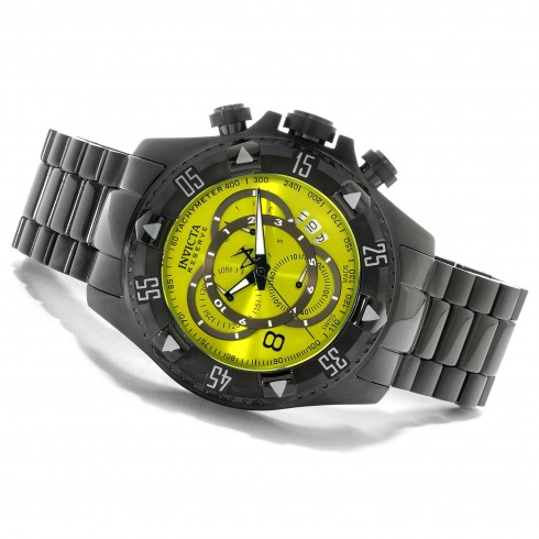 Invicta Excursion Chronograph Lime Dial Black Ion-plated Men's Watch 80627 watches