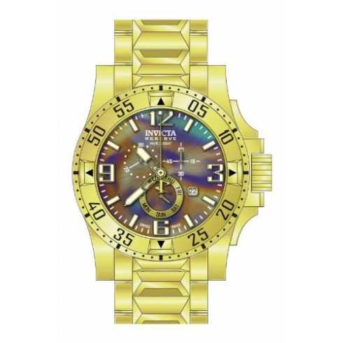 Invicta Excursion Chronograph Orange Mother of Pearl Dial Gold-plated Men's Watch 15975 watches