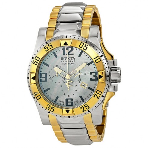 Invicta Excursion Chronograph Platinum-tone Dial Stainless Steel Men's Watch 14044 watches