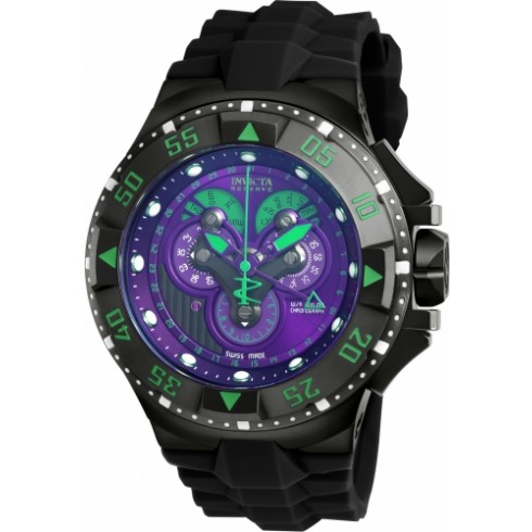 Invicta Excursion Chronograph Purple Dial Black Polyurethane Men's Watch 18563 watches