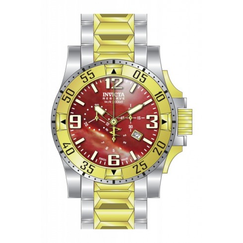 Invicta Excursion Chronograph Red Dial Two-tone Men's Watch 80387 watches