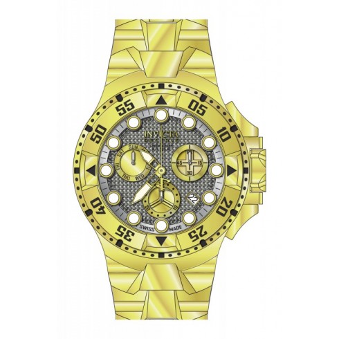 Invicta Excursion Chronograph Silver Dial Gold Ion-plated Men's Watch 15983 watches
