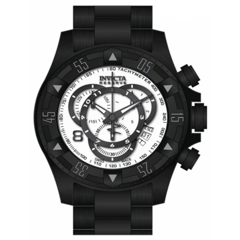 Invicta Excursion Chronograph White Dial Black Black Ion-plated Men's Watch 80628 watches