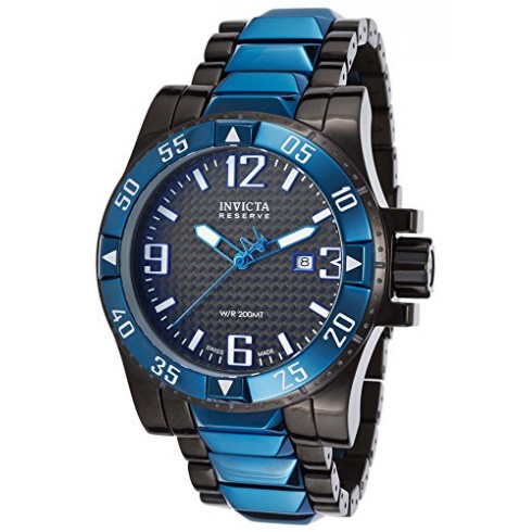 Invicta Excursion Reserve Black Carbon Fiber Two-tone Men's Watch 15481 watches