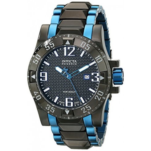 Invicta Excursion Reserve Black Carbon Fiber Two-tone Men's Watch 15483 watches