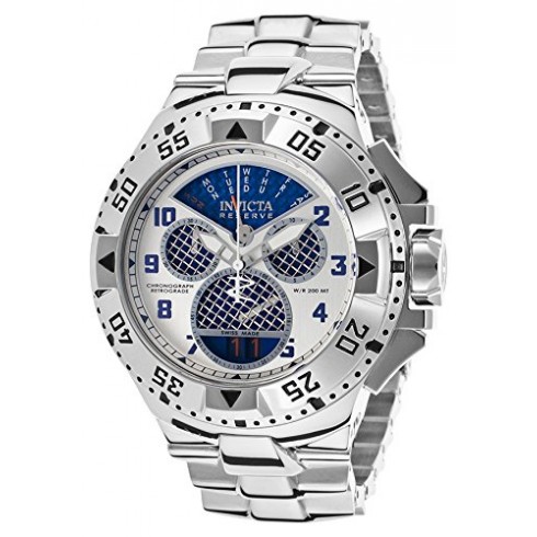 Invicta Excursion Silver Dial With Blue Subdials Men's Chronograph Watch 17469 watches