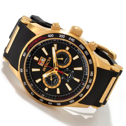 Invicta Flight Black Dial Gold-tone Chronograph Mens Watch 1236 watches