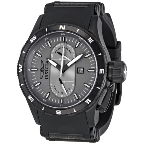 Invicta Flight Collection Black Dial Black Rubber GMT Chronograph Men's Watch 1748 watches