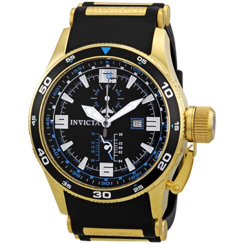 Invicta Flight Collection Black Dial Black Rubber GMT Men's Watch 1758 watches