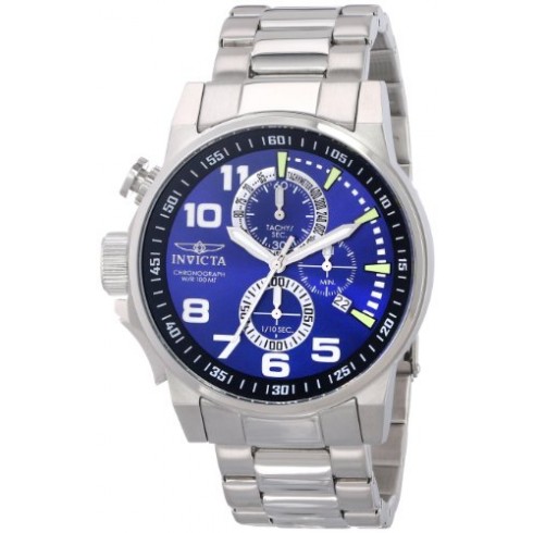 Invicta Force Chronograph Black and Blue Dial Stainless Steel Men's Watch 14957 watches