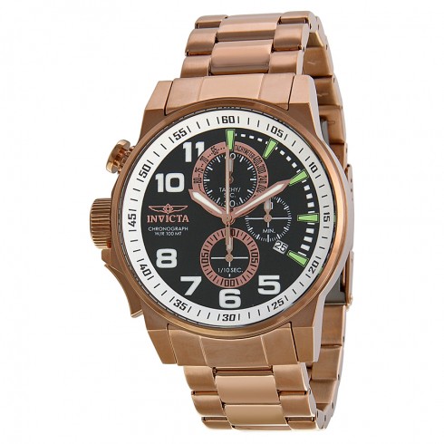 Invicta Force Chronograph Black Dial Rose Gold Ion-plated Men's Watch 14956 watches