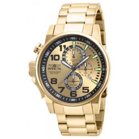 Invicta Force Chronograph Gold and Black Dial Gold Ion-plated Men's Watch 14958 watches