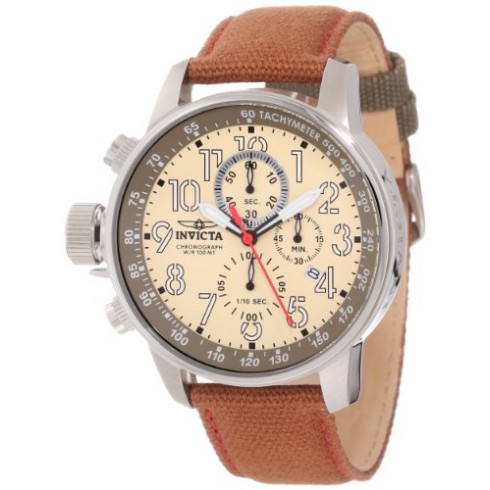 Invicta Force Lefty Chronograph Champagne Dial Brown Strap Men's Watch 12083 watches