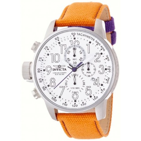 Invicta Force Lefty Chronograph White Dial Orange Strap Men's Watch 12073 watches