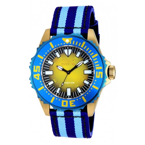 Invicta Gold tone Dial Men's Nylon Watch 18618 watches