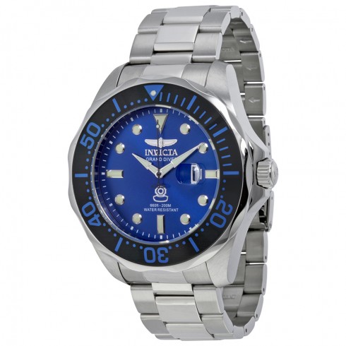 Invicta Grand Diver Blue Dial Stainless Steel Men's Watch 14655 watches