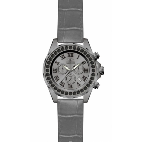 Invicta Grand Diver Chronograph Black Dial Grey Leather Men's Watch 14925 watches