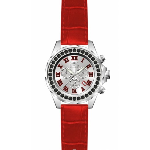 Invicta Grand Diver Silver Dial Red Leather Men's Watch 14922 watches