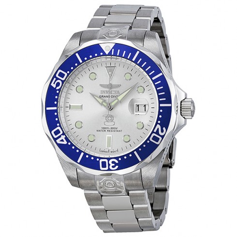 Invicta Grand Diver Silver/Blue Men's Watch 3046 watches