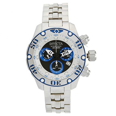 Invicta Hydromax Chronograph Black and Silver Dial Stainless Steel Men's Watch 19013 watches