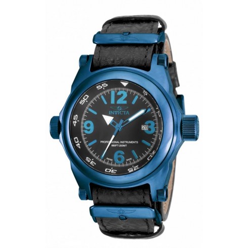 Invicta I-Force Black Dial Black Leather Men's Watch 17670 watches