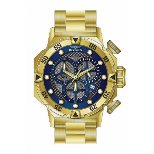 Invicta I-Force Chronograph Blue Dial 18kt Gold-plated Men's Watch 19183 watches