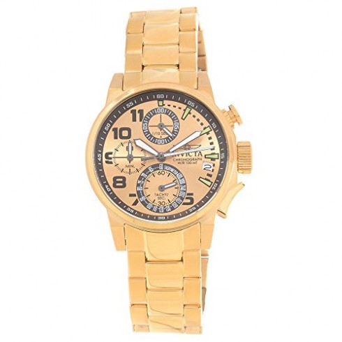 Invicta I-Force Chronograph Gold Dial Gold-plated Ladies Watch 17424 watches
