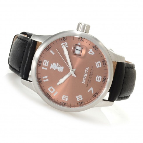 Invicta I-Force Copper-tone Stainless Steel Black Leather Band Men's Watch 14787 watches