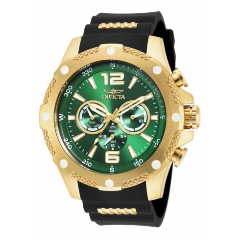 Invicta I-Force Multi-Function Green Dial Black Polyurethane Men's Watch 19661 watches