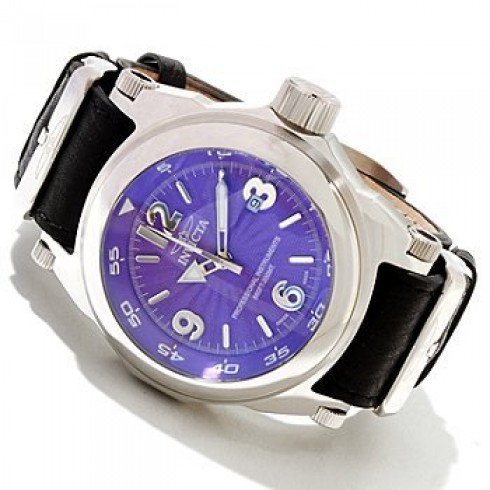 Invicta I-Force Purple Dial Stainless Steel Black Leather Men's Watch 10514 watches