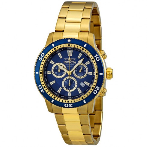 Invicta II Chronograph Blue Dial 18k Gold-plated Men's Watch 1205 watches