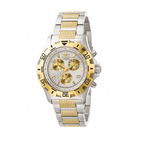 Invicta II Chronograph Silver Dial Two-Tone Stainless Steel Men's Watch 5 watches