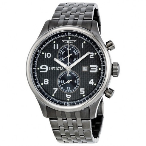 Invicta II Collection Dual Time Black Dial Watch 0368 watches