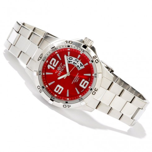 Invicta II Red Dial Stainless Steel Men's Watch 0084 watches