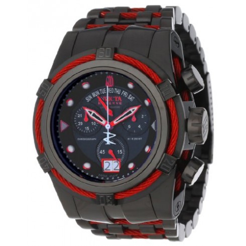Invicta Jason Taylor Bolt Chronograph Black Dial Black Ion-plated Red Wire Men's Watch 12950 watches